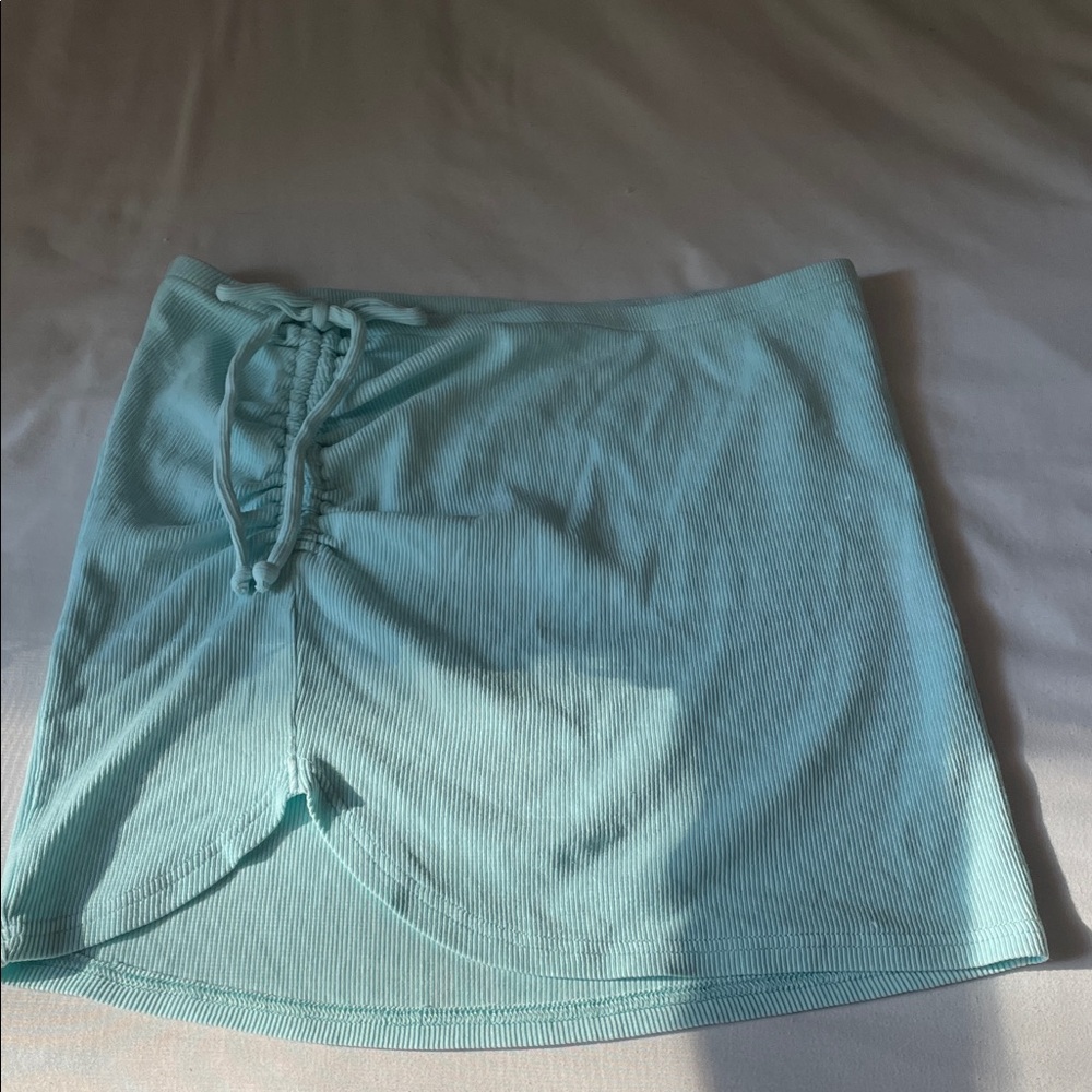 Teal Aerie swim cover-up skirt.